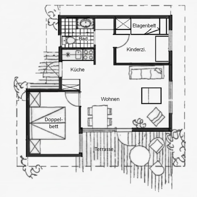 Ferienhaus in Pelzerhaken - Am Waldrand Haus A - Grundriss