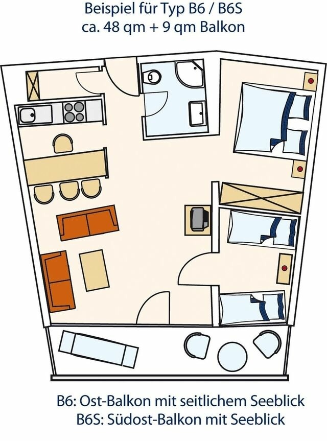 Ferienwohnung in Grömitz - STRANDIDYLL, 106 - Typ B6S - Bild 21