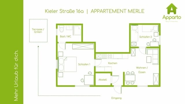 Ferienwohnung in Gr&ouml;mitz - Appartement Merle | Kieler Stra&szlig;e 16a | APPARTO Gr&ouml;mitz - Bild 3