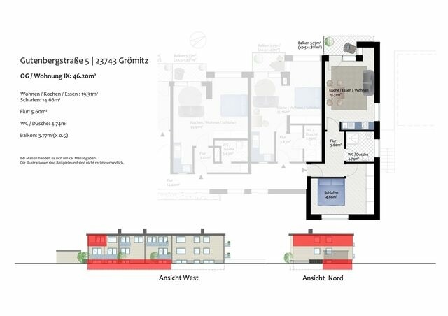 Ferienwohnung in Grömitz - Ostsee-Quartier 9 | Gutenbergstraße 5 | APPARTO Grömitz - Bild 3