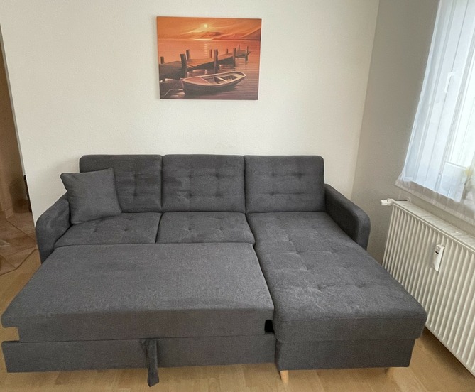 Ferienwohnung in Rostock - Zur kleinen Strandperle - Couch mit Schlaffunktion