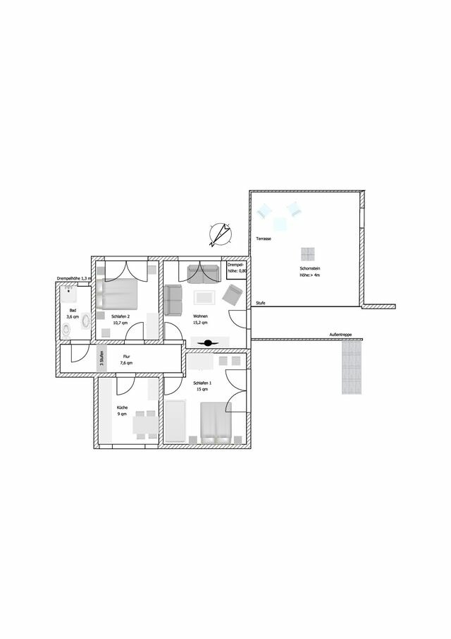 Ferienwohnung in Gr&ouml;mitz - Haus Seepferdchen - Whg. 6 - Bild 12