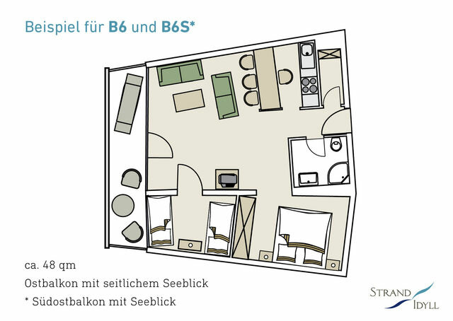 Ferienwohnung in Grömitz - Strandidyll, 114 - Typ B6 - Bild 22