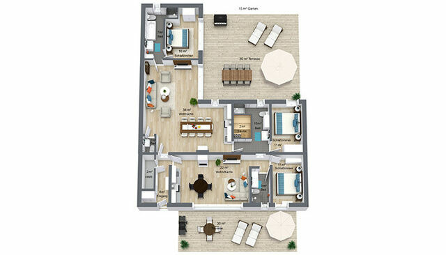 Ferienhaus in Heringsdorf - Anna**** BRINKMANNHAUS 4-Sterne f&uuml;r Familien fast am Strand Sauna Terrasse Grill - Bild 2