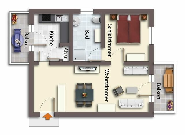 Ferienwohnung in Seebad Heringsdorf - (Brise) Dünenhaus Christa App. 09 - Bild 18