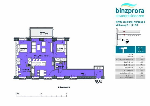 Ferienwohnung in Binz (Ostseebad) OT Prora - FeWo Wundersch&ouml;n! in PRORA - 8.21 - Bild 20