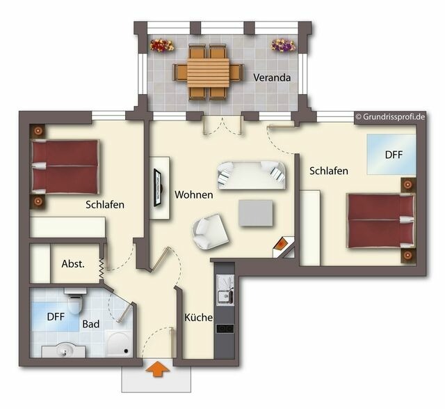 Ferienwohnung in Seebad Heringsdorf - (Brise) Villa Charlottes Höh App. 07 - Bild 19