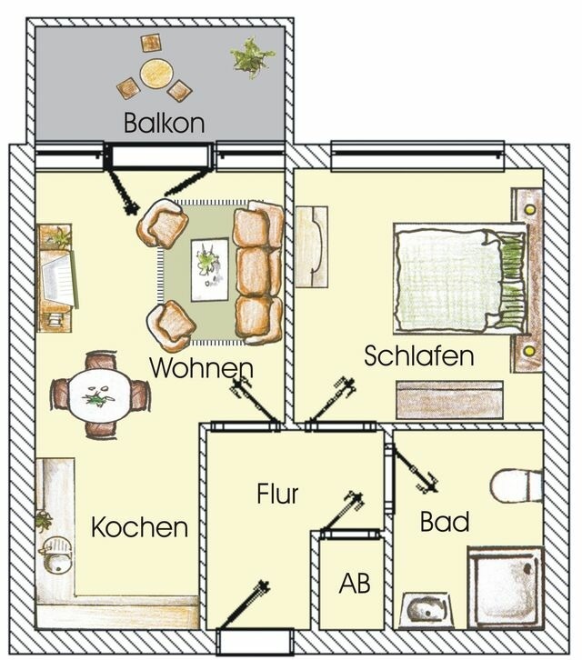 Ferienwohnung in Seebad Heringsdorf - (Brise) D&uuml;nenhaus Christa App. 06 - Bild 8